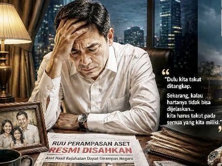 Ilustrasi Hendra koruptor ketakutan setelah Undang-Undang Perampasan Aset disahkan dan harta hasil kejahatannya mulai ditelusuri