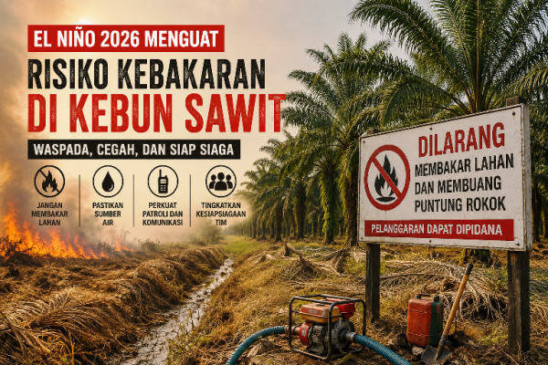 El Niño 2026 meningkatkan risiko kebakaran di perkebunan kelapa sawit saat musim kemarau