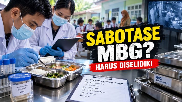 Kasus keracunan MBG dengan banyak korban harus diselidiki secara menyeluruh, termasuk kemungkinan sabotase.
