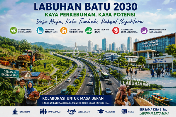 Labuhanbatu 2030 dengan desa maju, perkebunan produktif, infrastruktur modern dan ekonomi masyarakat yang sejahtera