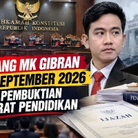 Hari ini Rabu, 30 September 2026. Jadwal Sidang Pembuktian Kasus Gibran di MK. Apa yang Harus Dibuktikan?